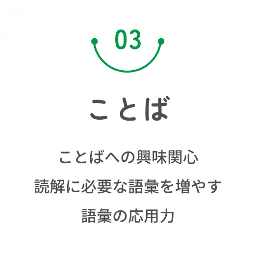 03 ことば ことばへの興味関心 読解に必要な語彙を増やす 語彙の応用力